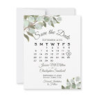 Rustique Eucalyptus Calendrier vert Mariage blanc