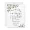 Rustique Eucalyptus Calendrier vert Mariage blanc