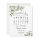 Rustique Eucalyptus Calendrier vert Mariage blanc