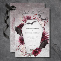 Rustique gothique Noir & Bourgogne Mariage d'Hallo