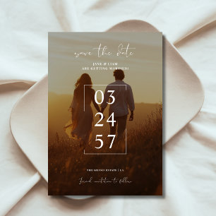 Save The Date Rustique unique minimaliste photo Mariage numériqu