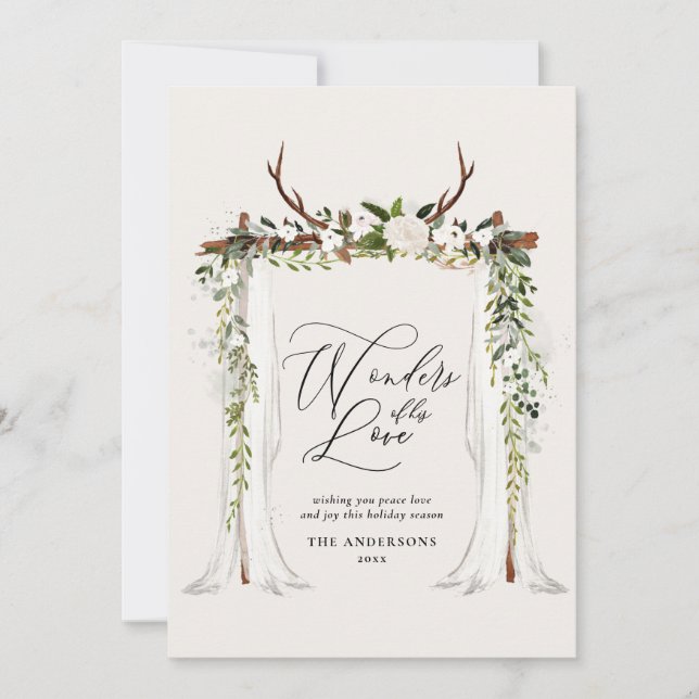 Save The Date Sable de grange rustique feuillage canopée de vaca (Devant)