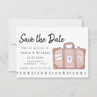 Save The Date Sacoche de mariage de destination Enregistrer la c