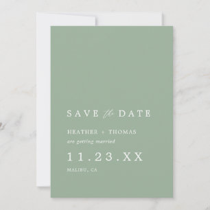 Save The Date Sage Green Spring Wedding Enregistrer La Date