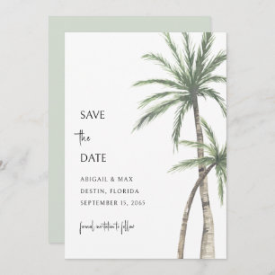 Save The Date Sage Palm Tree Destination Enregistrer la date