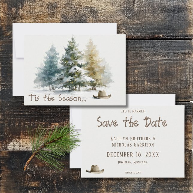 Save The Date Salut Aquarelle Rustique de l'Ouest (Créateur téléchargé)