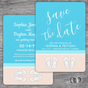 Save The Date Sandales personnalisées avec monogramme Mariage à 