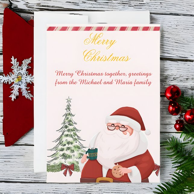 Save The Date `Santa Claus Christmas Greeting Card (Créateur téléchargé)