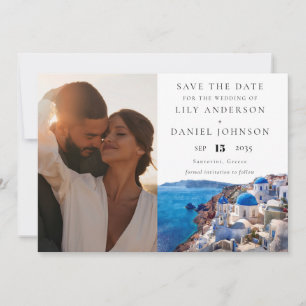 Save The Date Santorin Grèce Photo Destination Mariage