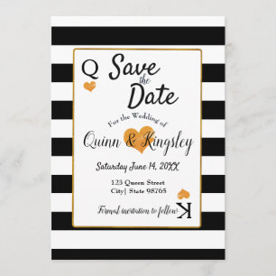 Save The Date Sauvegarder la date Bandes noires et blanches avec