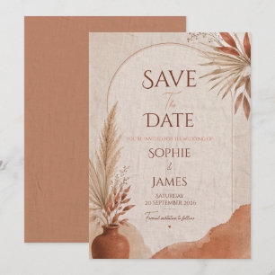 Save The Date Sauvegarder la date boho terracotta