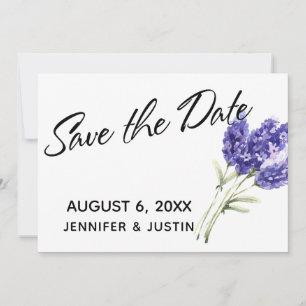 Save The Date Sauvegarder la date fleurs de lavande aquarelle