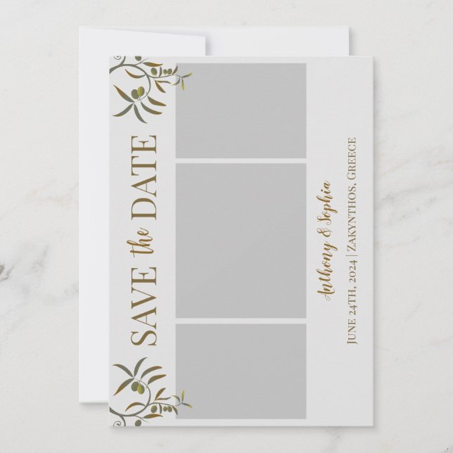 Save The Date Sauvegarder la date Grèce (Devant)