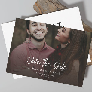 Save The Date Sauvegarder la date manuscrite Photo Élégant Maria