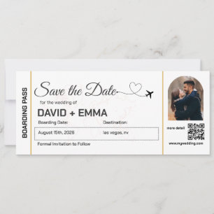 Save The Date Sauvegarder la date Photo de mariage de destinatio
