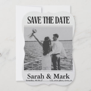 Save The Date Sauvegarder la tendance du journal vintage "Save t
