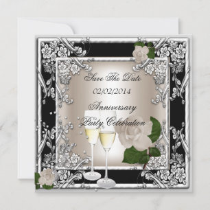 Save The Date Sauver la date anniversaire mariage crème noir