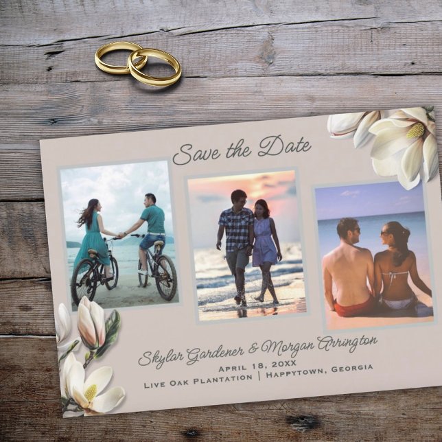Save The Date Sauver la date Annonce de mariage Magnolia (Créateur téléchargé)