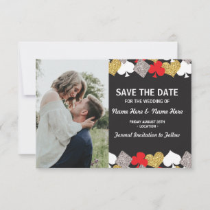 Save The Date Sauver la date de mariage Las Vegas Casino Photo