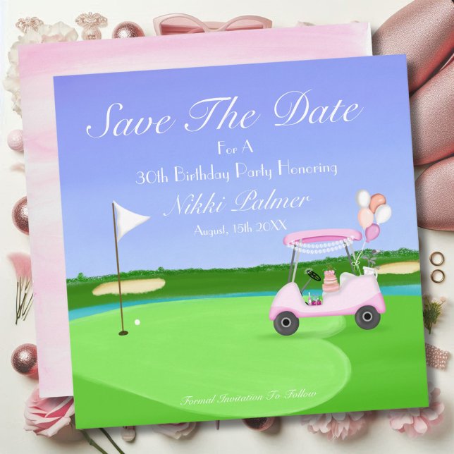 Save The Date Sauver la date Golf 30e anniversaire (Créateur téléchargé)