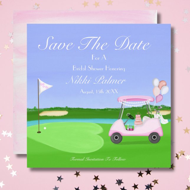 Save The Date Sauver la date Golf Mariage Brunch de mariage (Créateur téléchargé)