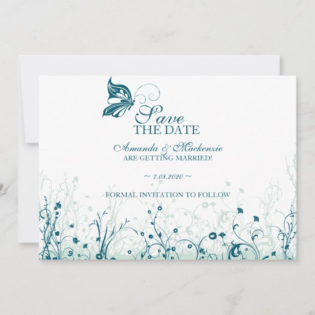 Save The Date Sauver la date ~ Jardin de papillons 6 (Devant)