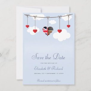 Save The Date Sauver la date mariage américano-britannique