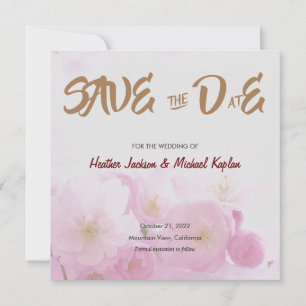 Save The Date Sauver la Date Mariage Professionnel Fleurs Classi