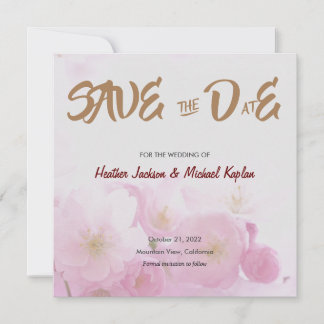Save The Date Sauver la Date Mariage Professionnel Fleurs Classi