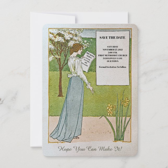 SAVE THE DATE SAUVER LA DATE/NOUVELLES DE DERNIÈRE MINUTE/FEMME  (Devant)