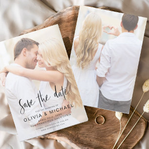 Save The Date Sauver la Date Photo Mariage Transparent