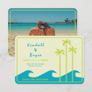 Save The Date Sauver la destination de week-end Mariage tropical