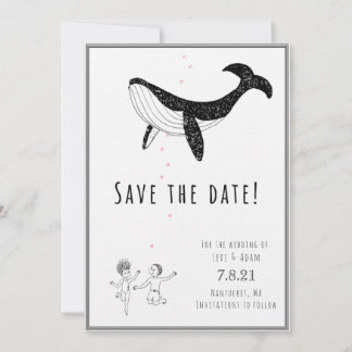 Save The Date Sauvez la date - Baleines en amour