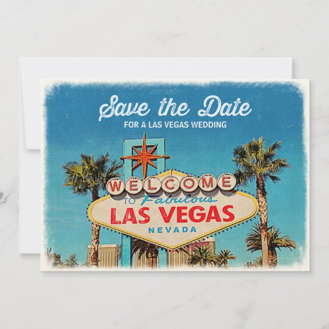 Save The Date Sauvez la date pour un Mariage fabuleux à Las Vega (Devant)