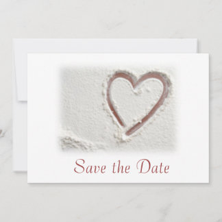 Save The Date Sauvez le coeur de sable de la plage/date