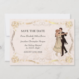 Save The Date Sauvez le couple de danse Vintage des années 1920
