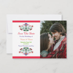 Save The Date Sauvez l'invitation floral mexicain de mariage de