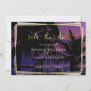 Save The Date "Save the date" pour mariage Exotic Tropical Nigh