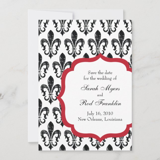 Save The Date "Save the date" pour mariage | Nouvelle-Orléans |  (Devant)