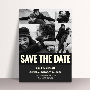 Save The Date Scène de film esthétique noir et blanc mariage rom