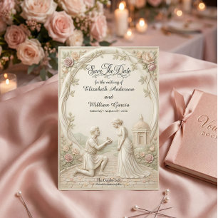 Save The Date Scène de jardin romantique classique