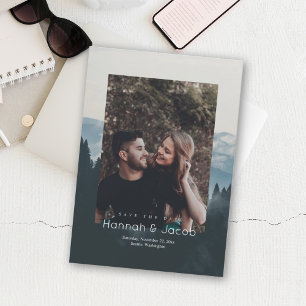 Save The Date Scène de montagne photo mariage Enregistrer la dat