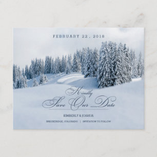 Save The Date Scène d'hiver Enregistrer la date