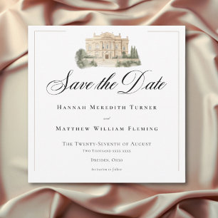 Save The Date Scènes de mariage vintage néoclassiques élégantes