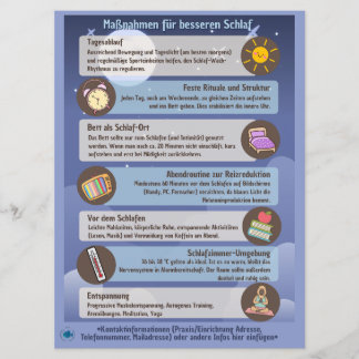 Save The Date Schlafhygiene-Infoblätter für Klienten/Patienten