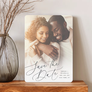 Save The Date Script balayé par vent Photo verticale