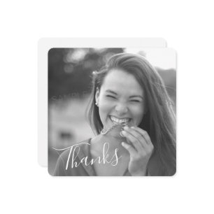 Save The Date Script Classy noir/blanc Merci photo Graduation