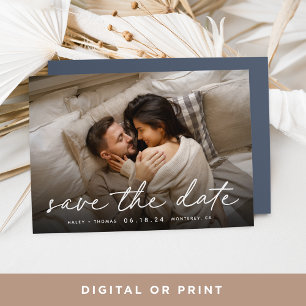 Save The Date Script confortable   Photo horizontale