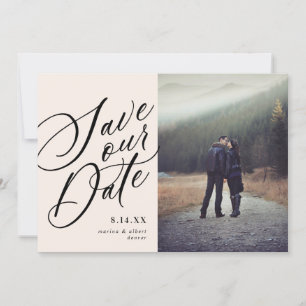 Save The Date Script de calligraphie   Blush   Photo