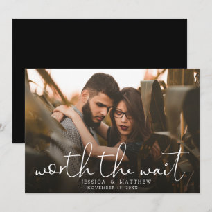 Save The Date Script de photo de mariage moderne "Ça valait la p
